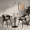 Matte Gray, variant on IZXGS Dining Chairs Set of 2, Modern Upholstered Faux Leather Kitchen Chairs with Curved Back Metal Legs,Brown