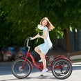 thumbnail image 5 of MOONCOOL Adult 24"/26" Unisex 3-Wheel Tricycle, 700W Peak Motor, 7 Speeds, 36V 10.4Ah Removable Lithium Battery, 16MPH Max Speed, 40 Miles Range, 5 of 18