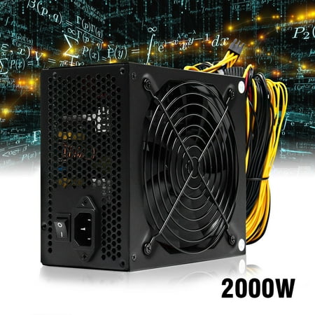2000W ATX Gold Mining Power Supply SATA IDE 8 GPU suits for ETH BTC Ethereum