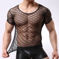 thumbnail image 4 of Camiseta Mesh Sheer para hombre Camiseta interior ajustada para hombre Tops Shorts Underpants, 4 of 9