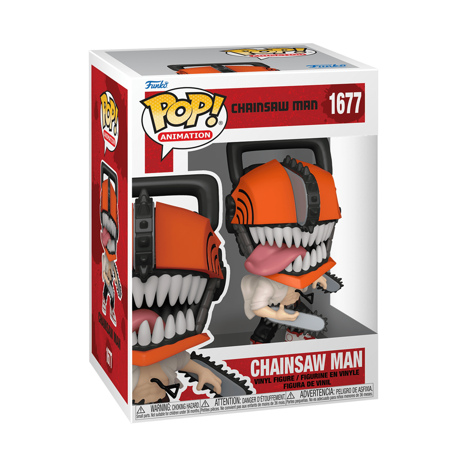 Funko POP! Animation- Chainsaw Man - Chainsaw Man with Possible Chase (Bloody) Collectible Vinyl Figure