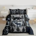 thumbnail image 2 of Manfei Boys Girls Animal Bear Deer Wolf 3-Piece Full Size Comforter Sets,Retro Rustic Cabin Bedding Comforter Set,Geometric Plaid Grid Lightweight Bedding Sets,Luxury Bedroom Decor,Reversible, 2 of 8