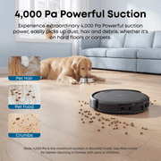 eufy C10 Robot Vacuum Self Emptying, 8 Weeks Hands Free, Advanced Smart Mapping with LiDAR Navigation, Edge Expansion Brush for Pet Hair, Carpet Detection
