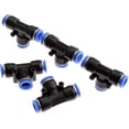 thumbnail image 1 of Auspicious-5pcs T-junction Acopladores rápidos neumáticos de 3 vías Conector de manguera Conector de manguera de jardín Conector de grifo-12 mm kaili Sencillez, 1 of 5