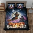 thumbnail image 2 of Happy Halloween Dachshund Witch Pumpkins Bats Quilt Bedding Set Wiener Dog Lover Gifts Idea 1 Blanket Bed Cover 2 Pillowcases - 13012, 2 of 5