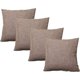 thumbnail image 1 of Paquete de 4 fundas de cojín de 45 x 45 pulgadas, funda de cojín de lino de 18 x 18 pulgadas, funda de almohada decorativa cuadrada, con cremallera invisible para sofá, cama, coche, oficina, color caqui brillar Electrónica, 1 of 5