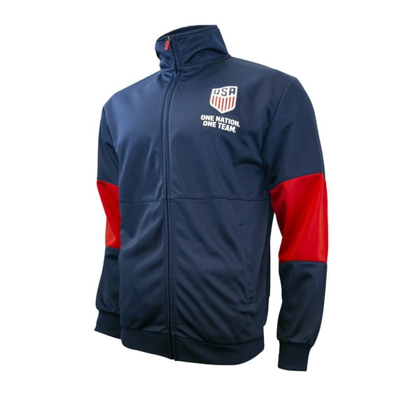 Icon Sports Men U.S. Soccer Full Zip Up Active Adult Training Soccer Track Jacket - Small (Touchline)