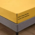 thumbnail image 4 of 4-Piece Full Sleeper Sofa Sheet Set, 100% Egyptian Cotton, 800 Thread Count, Fits 8" Deep Pull-Out Couch Mattress (54" x 72") - Gold Solid, 4 of 5