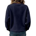thumbnail image 5 of Zorvxlyn Womens Fleece Sweatshirt Winter Warm Long Sleeve Crewneck Sweatshirts Women Oversized Streetwear Tshirts Shirts for Women, 5 of 6