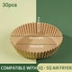 thumbnail image 3 of 30pcs/50pcs/100pcs, Food Grade Air Fryer Paper Liners, Oil Absorbing Air Fryer Disposable Paper Liner For Microwave, Round Air Fryer Basket Liners, Baking Supplies, 3 of 5