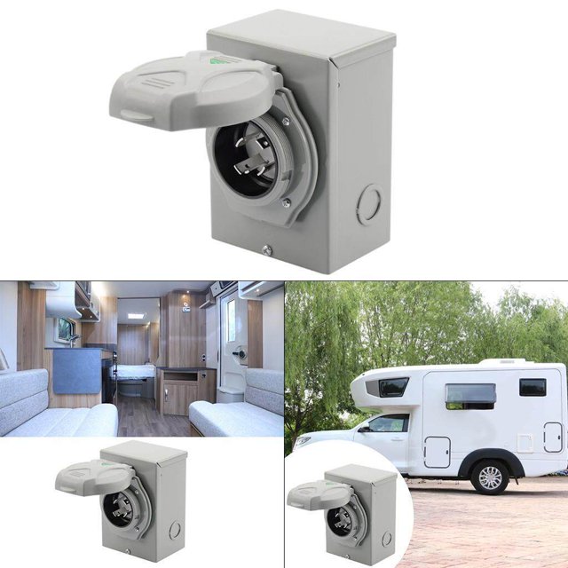 Baohd Boîte de Prise de Courant RV Panneau de Prise Électrique 30Amp NEMA L14 30