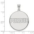 thumbnail image 2 of 925 Sterling Silver Rh-plated LogoArt Purdue XL Disc Pendant; for Adults and Teens; for Women and Men, 2 of 2