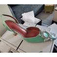 thumbnail image 1 of 2021, zapatos de tacón de lujo para mujer, zapatos de tacón alto con tira trasera de cristal, zapatos de novia de verano, zapatos cómodos de tacón triangular para fiesta, boda Tan Jianjun unisex, 1 of 2