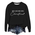thumbnail image 2 of WXLWZYWL Oversized Christmas Sweatshirts for Women 2024 Ugly Christmas Sweaters Cute Reindeer Graphic Crewneck Pullover Tops, 2 of 3