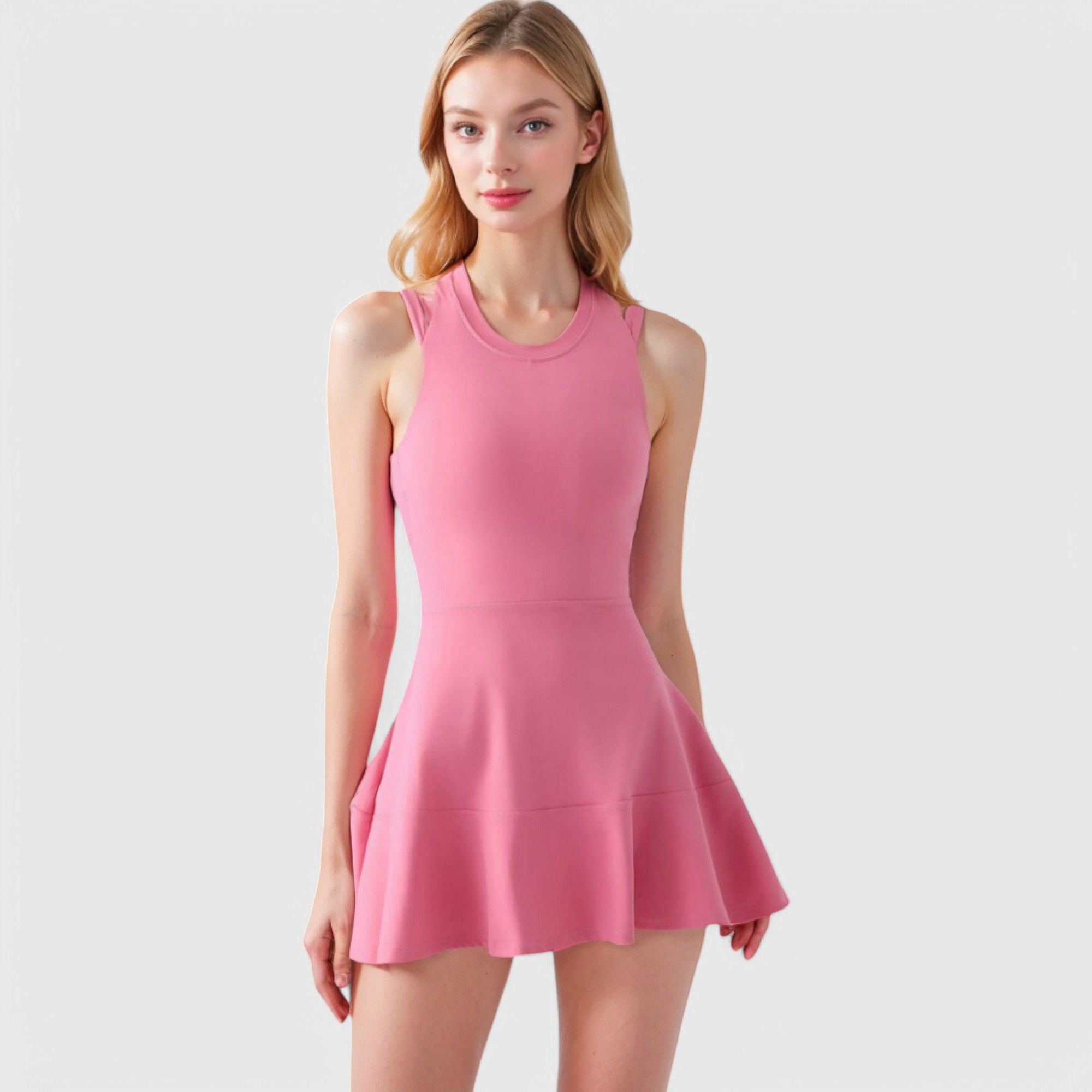 Women's Racerback Flowy Athletic Dress - Small, Pink