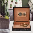 thumbnail image 2 of Vintage Mini Portable Humidor Cigar Box Wooden Cigarette Container Storage Case (Marble), 2 of 4