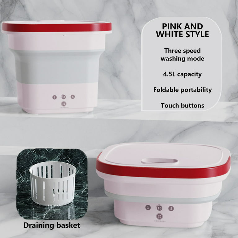 QIIBURR Portable Clothes Washing Machines 6L Folding Dehydratable