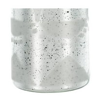 Tall Glass Flower Vase - Silver Etched Pattern - 5.9" x 5.9" x 29.9" - Home Decor Accent