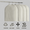 thumbnail image 6 of Forever Cotton 100% Cotton Canvas Garment Cover for Suits, Coats, Dresses; Travel Bag (Medium (24"x40"), Off-White), 6 of 9