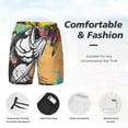 thumbnail image 3 of Goofa Fishing Bass Print Men's Swim Trunks Board Shorts Quick Dry Mens Swimming Trunks with Compression Liner,Breathable Fit Hawaii Beach Shorts-Large, 3 of 6