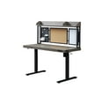 thumbnail image 4 of KOWO 55" K305 Electric Height Adjustable Standing Desk with Back Board and Drawer, Grey Oak/Black, 4 of 7