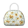 thumbnail image 2 of Autumn Floral Lunch Bag – Vintage Sunflower Tote with Butterfly and Bloom Print, Boho Country Style, Perfect for Fall Meals, 2 of 4