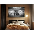 thumbnail image 4 of Black and White Lioness Canvas Wall Art – Majestic Wildlife Print – Handcrafted Modern Home Décor – Elegant & Fierce Artwork for Living Room, Bedroom, or Office, 4 of 7