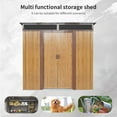 thumbnail image 3 of CarButler 6x5ft Metal Outdoor Storage Shed with Transparent Plateand and Lockable Sliding Doors for Garden Backyard Patio Coffee, 3 of 7
