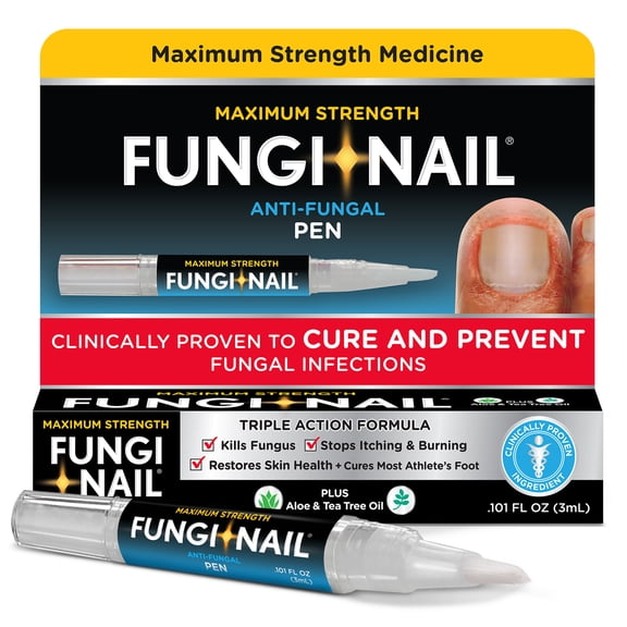 Fungi-Nail Pen Applicator Anti-Fungal Solution, Kills Toe Fungus with Tolnaftate & Clinically Proven to Cure and Prevent Fungal Infections, 0.101 Fl Oz (Pack of 1)