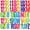 Multicolor, variant on Large 5 Inch Self Adhesive Letter Number Stickers, 12‑Pack Waterproof Vinyl Alphabet Decals, White Stickers for Sign‑Making, Home Decor, Mailbox