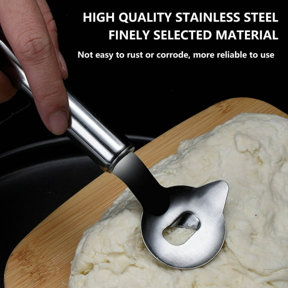 Wrjufa Sliced Noodles Knife, Cutter For Hand Shaven Noodles, Pasta Making Tools, Mini Stainless Steel Manual Noodles Making Tool As show