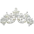 thumbnail image 1 of KAKOWELY Corona de novia con diamantes de imitación y perlas barrocas, accesorio para el cabello, 1 of 4