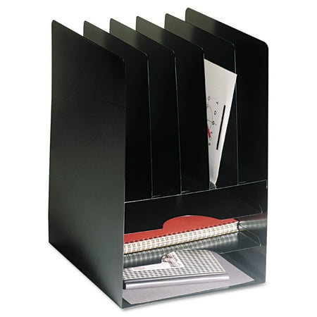 SteelMaster Compact Combo Organizer, Eight Sections, Steel, 9 5/8 x 11 1/8 x 14 1/8, Black