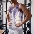 thumbnail image 5 of KLL Lavender Blooms Window Print Men's Muscle Gym Workout Stringer Tank Tops Bodybuilding Fitness T-Shirts Tank Tops Men-3X-Large, 5 of 7