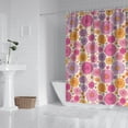 thumbnail image 2 of Pioneer Flower Floral Print Pattern Shower Curtain 72"x72", Bathroom Decorative Shower Curtain Set with 12 Hooks, Waterproof Washable, 2 of 6