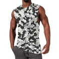 thumbnail image 2 of Men Camo Tank Top Camouflage Athletic Gym Workout Summer Lightweight Relaxed Fit Muscle Sleeveless Shirt M, 2 of 4