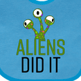 thumbnail image 4 of Inktastic Aliens Did It Boys or Girls Baby Bib, 4 of 4