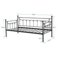 thumbnail image 5 of VECELO Twin Metal Daybed Platform Bed Frame, Slat Support & Under-bed Storage Sofa Bed, Black, 5 of 7