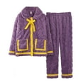 thumbnail image 3 of Women's Fuzzy Pajama Sets 2 Piece Pjs Cozy Fleece Warm Sleepwear Oversized Pullover Pants Sets Loungewear for Winter, 3 of 7