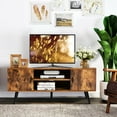 thumbnail image 3 of Gymax Industrial TV Stand Entertainment Center for TV's Up to 55" w/ Storage Cabinets, 3 of 10