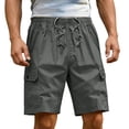 thumbnail image 2 of Men's Hiking Cargo Shorts Quick Dry Golf Outdoor Work Shorts with Zipper Multi Pocket for Fishing Travel Casual Fit Army Green XL, 2 of 9