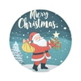 thumbnail image 2 of 15.4" Round Placemat Set of 1 Polyester Fabric Place Mats Non-Slip Dining Kitchen Table Mats for Kitchen Party Decor Santa Claus and Tree, 2 of 5