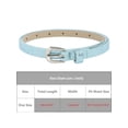 thumbnail image 4 of Women's Shinny Sparkly Bling Belts, 0.5" Wide Extra Thin Skinny PU Leather Waistband for Party Dresses Jeans 36.2x0.5" Light Blue, 4 of 6
