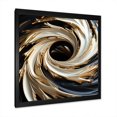 thumbnail image 2 of Designart "Hypnotic Abstract Spiral in White and Gold" Abstract Framed Wall Art Decor - Modern White Abstract Spirals Entryway Framed Wall Art, 2 of 6