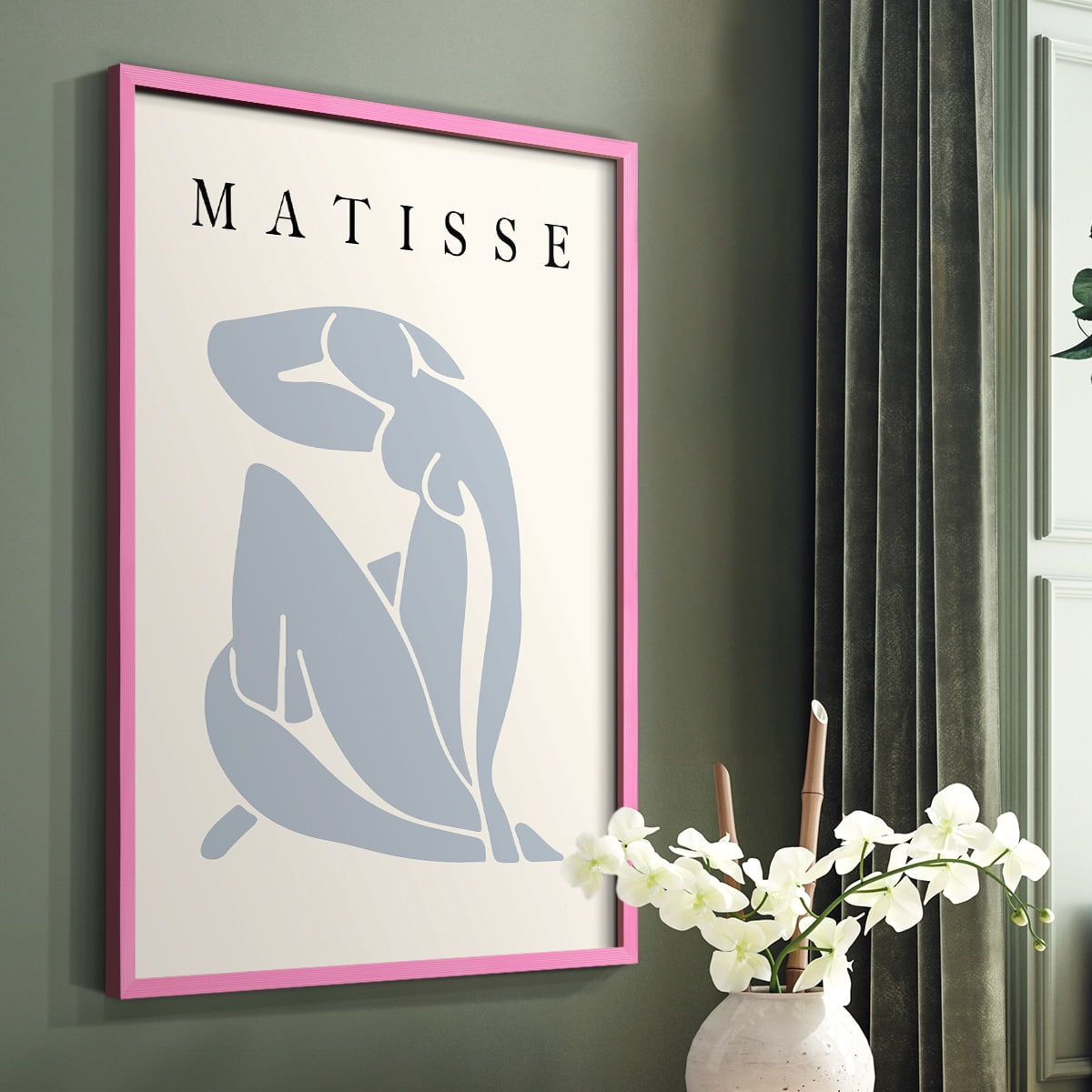 Matisse CCCLXXXII in Pink Solid Wood 8 x 10 Framed Print