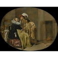 thumbnail image 2 of Jacob Duck 24x19 Black Ornate Framed Double Matted Museum Art Print Titled: A Couple in an Interior with a Gypsy Fortune-Teller (ca. 1632-33), 2 of 5