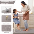 thumbnail image 4 of Buganda Kitchen Rugs and Mats, Sets of 2 Non Slip Waterproof kitchen Rugs, Anti Fatigue Kitchen Mats for Floor, 17.3"x48"+17.3"x29", Khaki, 4 of 9