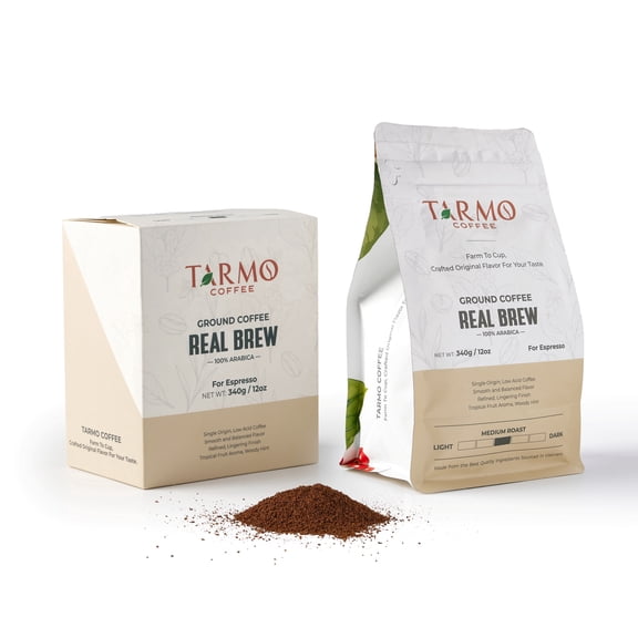 TARMO - REAL BREW | Low Acid 100% ARABICA Ground Coffee | Specialty Vietnamese Coffee | Single Origin Medium Roast | Coffee Ground 12 Oz Bag