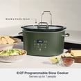 thumbnail image 4 of Thyme & Table 6QT Programmable Slow Cooker, Dusty Moss, 4 of 12