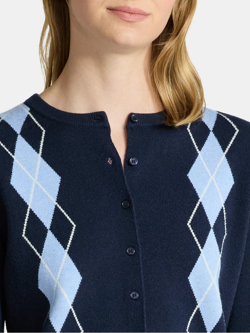 No Boundaries Cable Button-Front Cardigan, Women's - Walmart.com